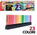 23 EVIDENZIATORI BOSS+DESKSET (9 FLUO+14 PASTEL)