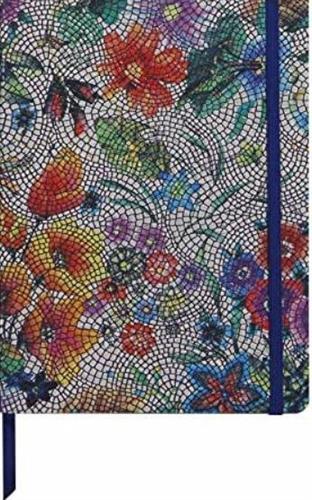 TACCUINO A5+ELAST.PELLE FANTASIA MOSAICO SOFT COVER FG.RIGHE