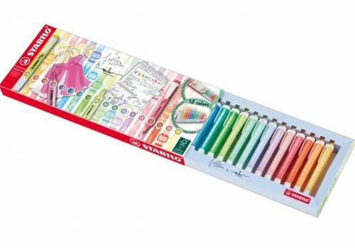 18 EVIDENZIATORI SWING DESKSET (8 FLUO+10 PASTEL)