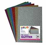 10FG GOMMA EVA/CREPP GLITTER ADESIVA 20x30 ASSORTITI