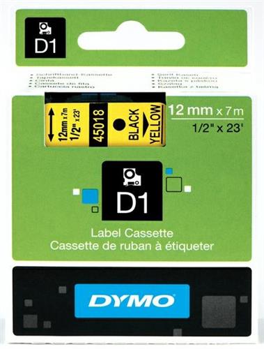 NASTRO D1 12X7MT NERO/GIALLO