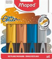 KIT 4 EVIDENZIATORI METAL GLITTER