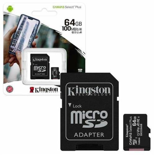 SCHEDA MICRO SD XC 64GB CL.10 UHS1+ADATTATORE