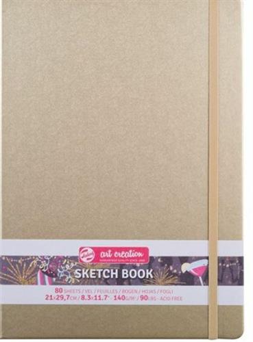 SKETCH NOTEBOOK A4 80FG AVORIO 140GR+ELASTICO TALENS ORO