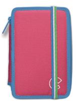 ASTUCCIO 3 ZIP 18 PENNARELLI+18 PASTELLI+8 ACCESSORI ROSA+ELAST.