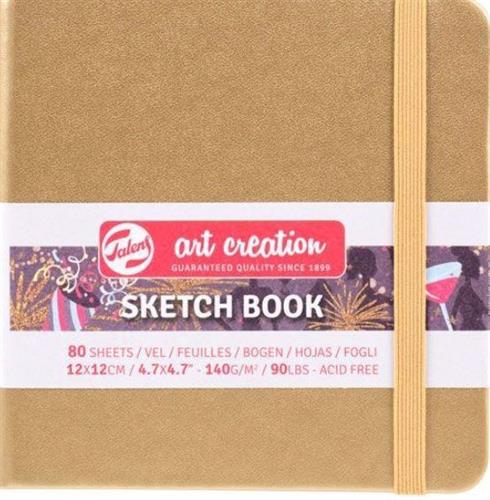 SKETCH NOTEBOOK 12x12 80FG AVORIO 140GR+ELASTICO TALENS ORO