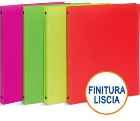 CARTELLA 4 ANELLI D.15 PPL FLUO ASSORTITO 80979