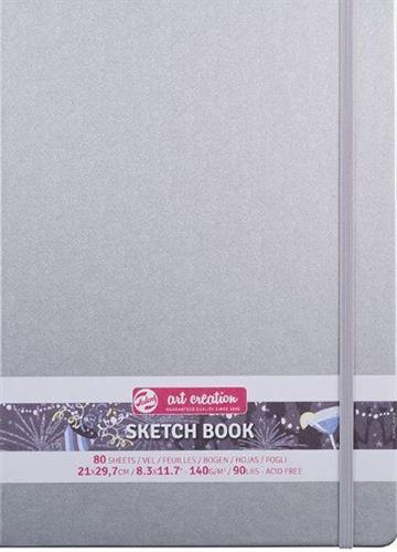 SKETCH NOTEBOOK A4 80FG AVORIO 140GR+ELASTICO TALENS ARGENTO