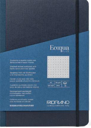 TACCUINO ECOQUA PLUS FABRIC A5 DORSO TELA/FILO REFE BLU SCURO