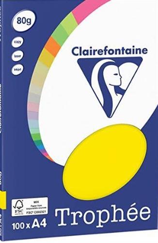 100 FG TROPHEE A4 80gr FLUO GIALLO