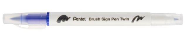 BRUSH SIGN PEN TWIN BLU PUNTA PENNELLO+FINE T103