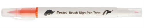 BRUSH SIGN PEN TWIN ARANCIONE PUNTA PENNELLO+FINE T107