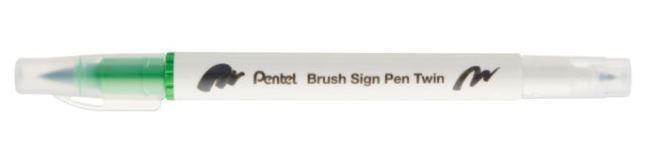 BRUSH SIGN PEN TWIN VERDE CHIARO PUNTA PENNELLO+FINE T111