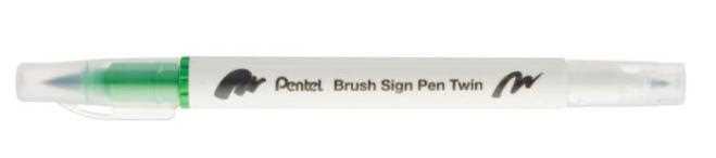 BRUSH SIGN PEN TWIN VERDE CHIARO PUNTA PENNELLO+FINE T111