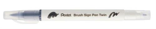 BRUSH SIGN PEN TWIN GRIGIO CHIARO PUNTA PENNELLO+FINE T112