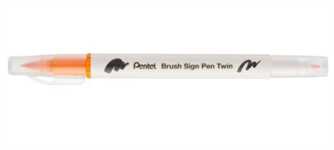 BRUSH SIGN PEN TWIN OCRA PUNTA PENNELLO+FINE T113