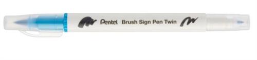 BRUSH SIGN PEN TWIN TURCHESE PUNTA PENNELLO+FINE T114