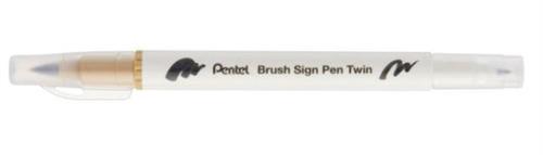 BRUSH SIGN PEN TWIN BEIGE PUNTA PENNELLO+FINE T124