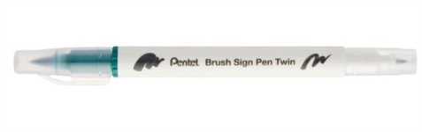 BRUSH SIGN PEN TWIN VERDE SCURO PUNTA PENNELLO+FINE T125