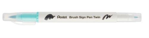 BRUSH SIGN PEN TWIN VERDE SMERALDO PUNTA PENNELLO+FINE T134