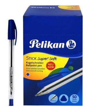 50 PENNE SFERA BLU STICK SUPER SOFT PUNTA MEDIA