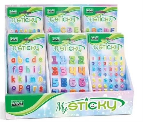 STICKERS 3D LETTERE NUMERI A914