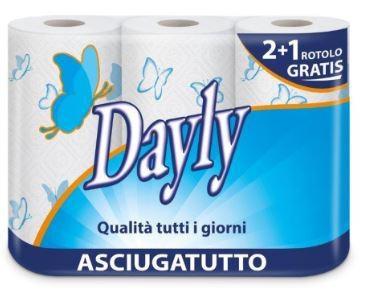 3 ROTOLI ASCIUGATUTTO DAYLY (2+1 GRATIS)