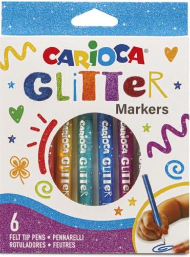 6 MARKERS GLITTER LIQUID INK