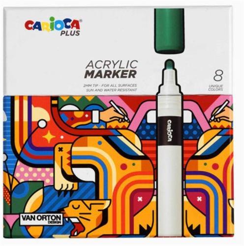 KIT 8 ACRYLIC MARKER PLUS SCATOLA RIGIDA