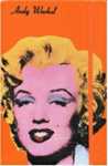 TACCUINO+ELASTICO 16x24 WARHOL MARILYN ARANCIONE RIGHE