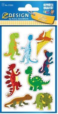 FG ETICHETTE DINOSAURI GLITTER ZDESIGN 57293