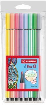 8 PENNARELLI PEN 68 PASTEL ASSORTITI