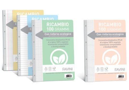 RICAMBIO 4 FORI RINFORZATI 100gr ECOLOGICO RIGHE 1a/2a 40fg