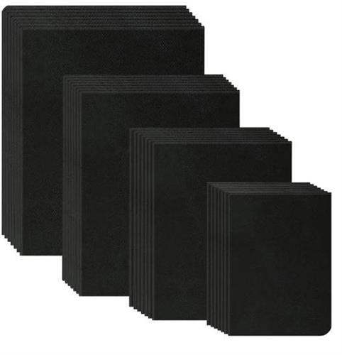 CARTONE TELATO 18X24 3mm NERO GRANA MEDIA 100% COTONE 260gr