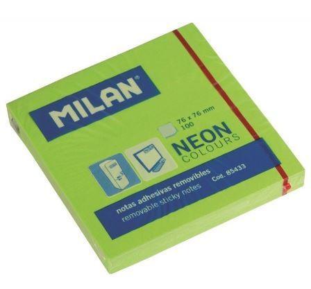 STICK NOTES 100FG 76x76 NEON VERDE