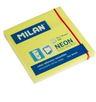 STICK NOTES 100FG 76x76 NEON GIALLO