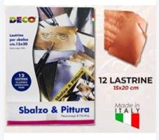 12 LASTRINE PER SBALZO 15x20 ALLUMINIO/RAME