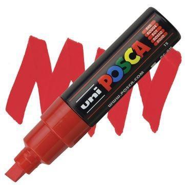 MARKER UNIPOSCA LARGE SCALPELLO ROSSO PC-8K