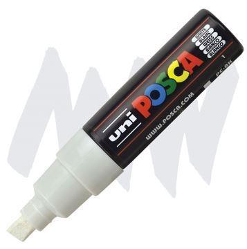 MARKER UNIPOSCA LARGE SCALPELLO BIANCO PC-8K