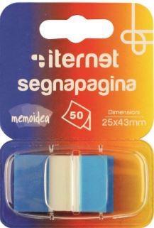 SEGNAPAGINA+DISPENSER BLU 50pz 25x43mm