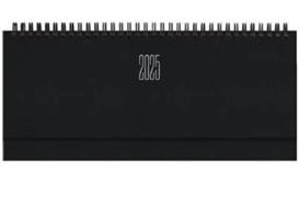 AGENDA SETTIMANALE SPIRALE 10,5x30 GOMMATO NERO 2025