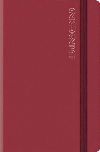 AGENDA GIORNALIERA 11x16 +ELASTICO DYNAMIC ROSSA 2025