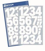 2 FG ETICHETTE NUMERI BIANCHI GRANDI ZDESIGN 3787