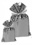 50 SACCHETTI REGALO 25x40 METALLIZZATO ARGENTO