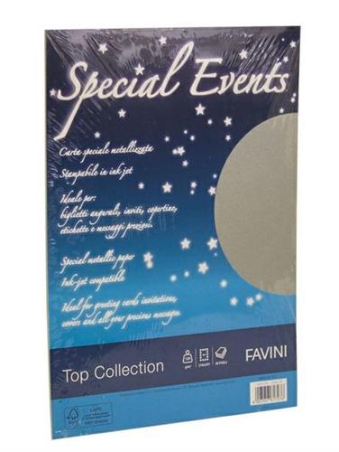 10FG PERLATA A4 250GR ARGENTO SPECIAL EVENTS