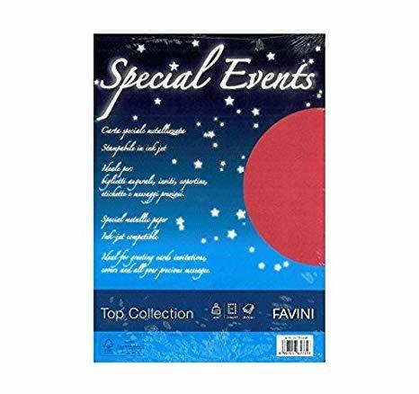 10FG PERLATA A4 250GR ROSSA SPECIAL EVENTS