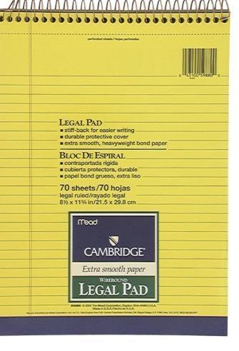 BLOCCO SPIR LEGAL PAD A4