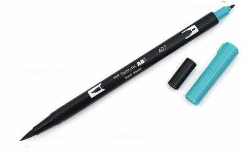 PENNARELLO DUAL BRUSH 407 BLU POLINESIA