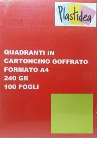 100 CARTONCINI VERDI A4 240GR GOFFRATI