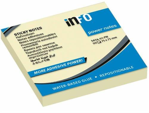 12 POWER INFO NOTES 75x75 GIALLI